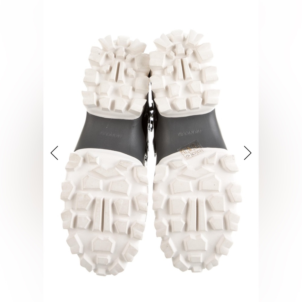 Moncler Black Patent Leather Combat Boots - Picture 5 of 10